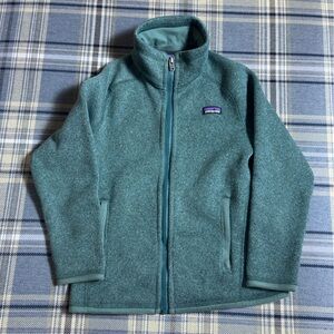 Patagonia Girls Better Sweater Small Heather Blue Green Size 7/8